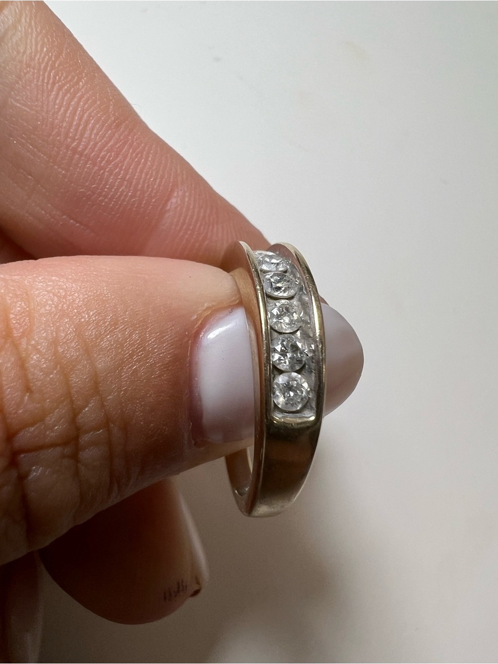 14K Gold Classic Channel-Set Natural Diamond Band - Picture 4 of 16